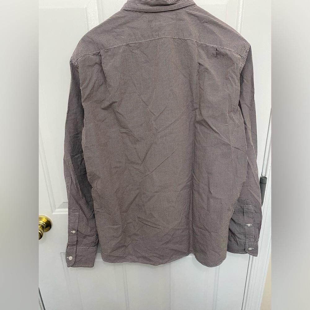 J Crew Shirt Men’s Large Button Up Long Sleeve Flex Washed Slim Fit Check - Picture 5 of 10
